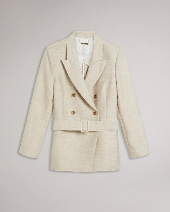 Blazer Ted Baker Relaxed Oversized Peak Lapel Blanche Femme | VOD-32921010